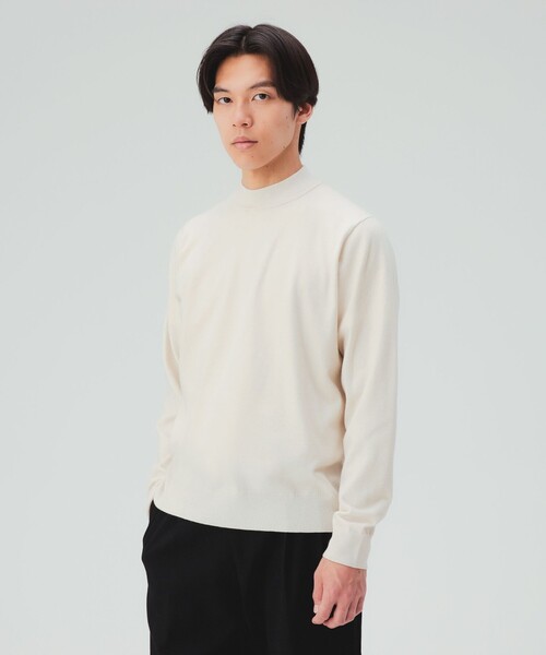 BEAMS HEART(ビームスハート)の「モックネック ニット 26FW(ニット/セーター・メンズ・ブラウン系その他5/パープル/オフホワイト/チャコールグレー/ブラック/ネイビー/ダークブラウン・X-LARGE/LARGE/MEDIUM/SMALL)」の1枚目の写真