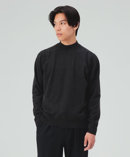 BEAMS HEART(ビームスハート)の「モックネック ニット 26FW(ニット/セーター・メンズ・ブラウン系その他5/パープル/オフホワイト/チャコールグレー/ブラック/ネイビー/ダークブラウン・X-LARGE/LARGE/MEDIUM/SMALL)」の3枚目の写真