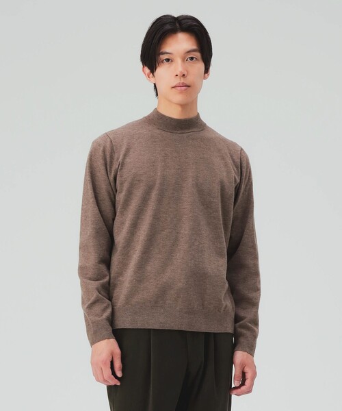 BEAMS HEART(ビームスハート)の「モックネック ニット 26FW(ニット/セーター・メンズ・ブラウン系その他5/パープル/オフホワイト/チャコールグレー/ブラック/ネイビー/ダークブラウン・X-LARGE/LARGE/MEDIUM/SMALL)」の5枚目の写真