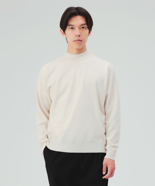 BEAMS HEART(ビームスハート)の「モックネック ニット 26FW(ニット/セーター・メンズ・ブラウン系その他5/パープル/オフホワイト/チャコールグレー/ブラック/ネイビー/ダークブラウン・X-LARGE/LARGE/MEDIUM/SMALL)」の21枚目の写真