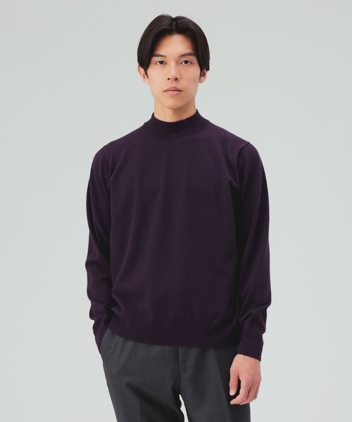 BEAMS HEART(ビームスハート)の「モックネック ニット 26FW(ニット/セーター・メンズ・ブラウン系その他5/パープル/オフホワイト/チャコールグレー/ブラック/ネイビー/ダークブラウン・X-LARGE/LARGE/MEDIUM/SMALL)」の18枚目の写真