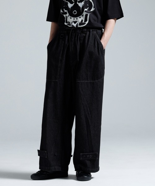 Y-3(ワイスリー)の「Y-3 DENIM WIDE PANTS(その他パンツ・メンズ・ブラック・X-SMALL/SMALL/MEDIUM/LARGE/X-LARGE)」の1枚目の写真