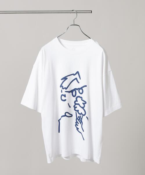 NANO universe(ナノユニバース)の「Anti Soaked(R) 汗染み防止 BIG BABY ICE CREAM #1(Tシャツ/カットソー・メンズ・ホワイト/ブルー/ブラック・M/L/S)」の13枚目の写真