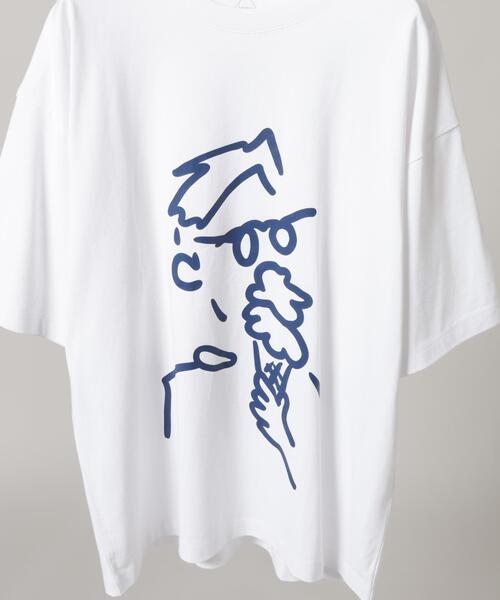 NANO universe(ナノユニバース)の「Anti Soaked(R) 汗染み防止 BIG BABY ICE CREAM #1(Tシャツ/カットソー・メンズ・ホワイト/ブルー/ブラック・M/L/S)」の14枚目の写真