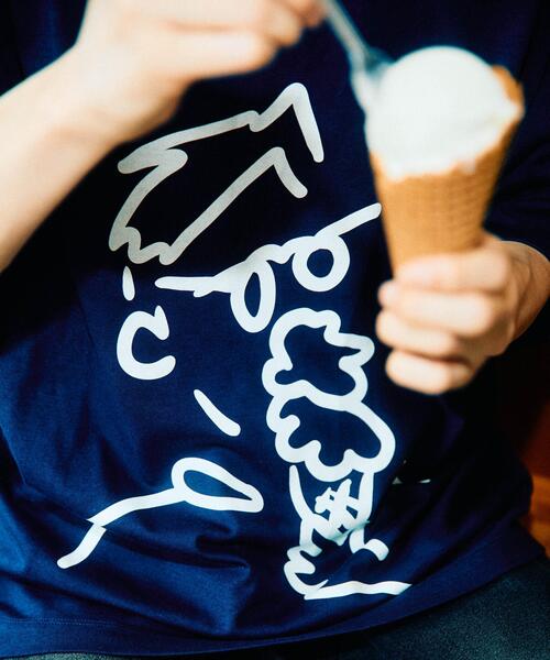 NANO universe(ナノユニバース)の「Anti Soaked(R) 汗染み防止 BIG BABY ICE CREAM #1(Tシャツ/カットソー・メンズ・ホワイト/ブルー/ブラック・M/L/S)」の17枚目の写真