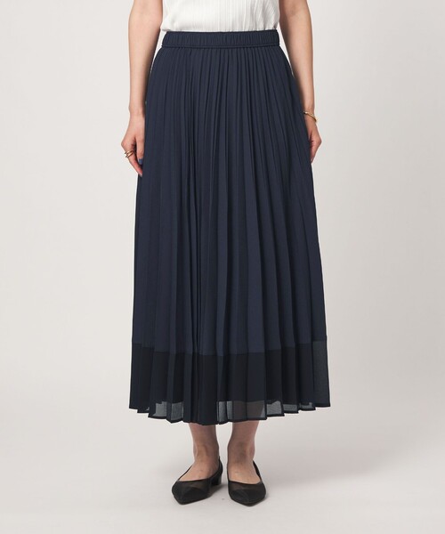 green label relaxing（グリーンレーベルリラクシング）の「［size SHORTあり］キリカエ プリーツ スカート（スカート・レディース・ホワイト/その他1/ネイビー・SHORT/FREE）」の21枚目の写真