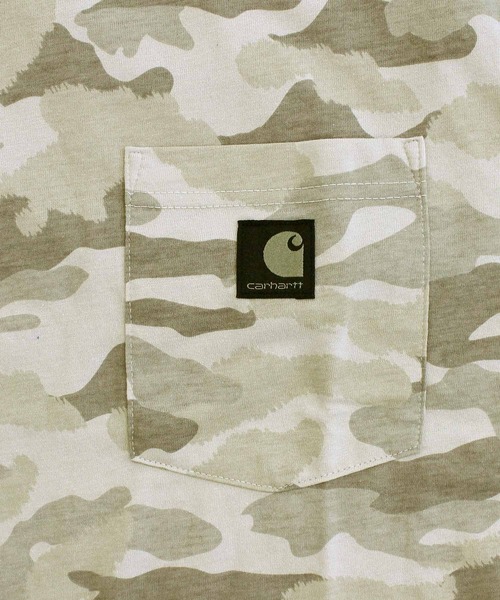 Carhartt(カーハート)の「アーバイン リラックス カモ ポケット付きクルーネック Tシャツ(Tシャツ/カットソー・メンズ・カモフラージュ/グリーン系カモフラージュ・M/XL/L)」の6枚目の写真