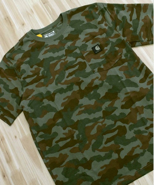 Carhartt(カーハート)の「アーバイン リラックス カモ ポケット付きクルーネック Tシャツ(Tシャツ/カットソー・メンズ・カモフラージュ/グリーン系カモフラージュ・M/XL/L)」の9枚目の写真