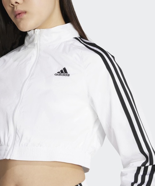 adidas（アディダス）の「チームガイスト アディカラー クロップド トラックトップ / ジャージ / アディダスオリジナルス adidas Originals（ジャージ・レディース・ホワイト・SMALL/MEDIUM/LARGE/X-LARGE/XX-LARGE/X-SMALL）」の5枚目の写真