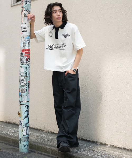 WEGO(ウィゴー)の「WEGO/【26年春夏新作】グラフィックポロシャツ(ポロシャツ・メンズ・ホワイト/ブラック・LARGE/MEDIUM)」の12枚目の写真