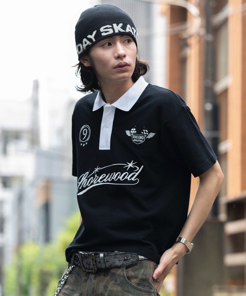 WEGO(ウィゴー)の「WEGO/【26年春夏新作】グラフィックポロシャツ(ポロシャツ・メンズ・ホワイト/ブラック・LARGE/MEDIUM)」の15枚目の写真