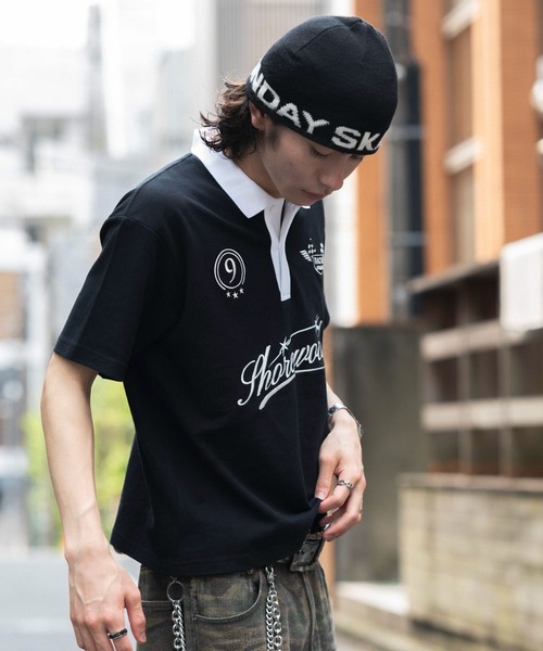 WEGO(ウィゴー)の「WEGO/【26年春夏新作】グラフィックポロシャツ(ポロシャツ・メンズ・ホワイト/ブラック・LARGE/MEDIUM)」の16枚目の写真
