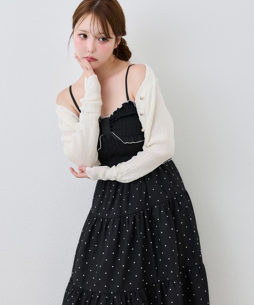 one after another NICE CLAUP(ワンアフターアナザーナイスクラップ)の「スパンコールカーディガン(カーディガン/ボレロ・レディース・アイボリー/ブラック/ブラウン/ピンク・FREE)」の22枚目の写真