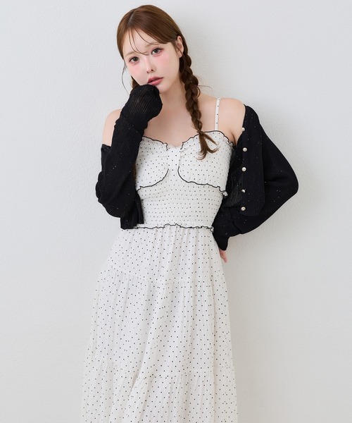 one after another NICE CLAUP(ワンアフターアナザーナイスクラップ)の「スパンコールカーディガン(カーディガン/ボレロ・レディース・アイボリー/ブラック/ブラウン/ピンク・FREE)」の17枚目の写真