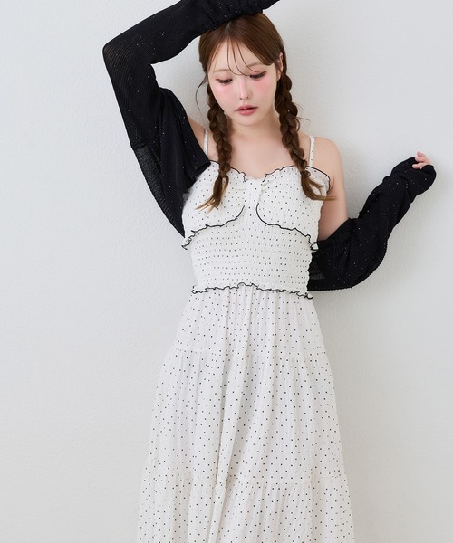 one after another NICE CLAUP(ワンアフターアナザーナイスクラップ)の「スパンコールカーディガン(カーディガン/ボレロ・レディース・アイボリー/ブラック/ブラウン/ピンク・FREE)」の16枚目の写真