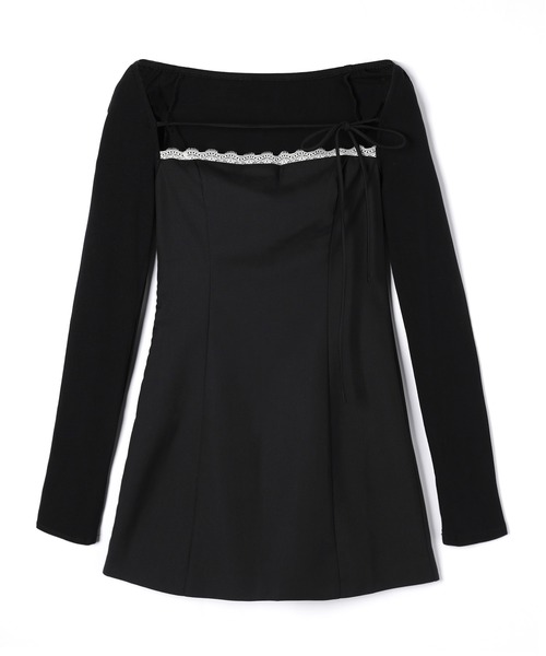 M DOLLY（エムドリー）の「Lace sophie mini dress / レースソフィーミニドレス（ワンピース・レディース・グレー/ブラック・FREE）」の11枚目の写真