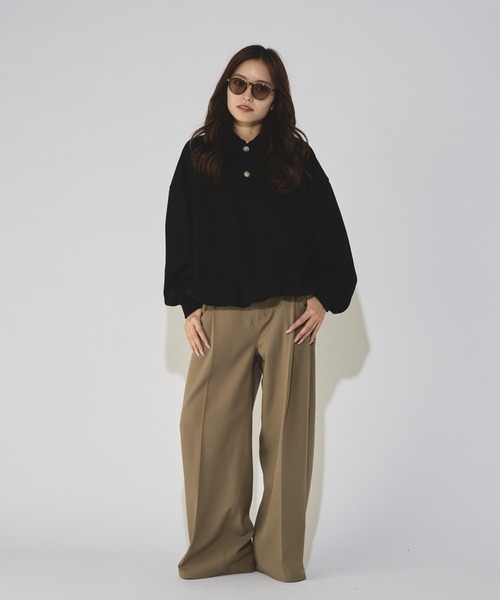 Lui's(ルイス)の「【WEB限定】オーバーサイズワイドスウェットポロ(スウェット・メンズ・ブラック/グレー/グリーン系その他・M/S)」の17枚目の写真