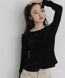 SENSE OF PLACE by URBAN RESEARCH | サイドシャーリングベロアロングTシャツ(Tシャツ/カットソー)