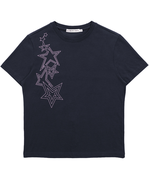CRIGUN(クリガン)の「FANCY SEMI CROP TEE (3color)(Tシャツ/カットソー・レディース・ホワイト/ネイビー/チャコール・MEDIUM/SMALL)」の3枚目の写真