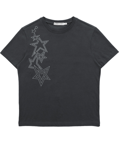 CRIGUN(クリガン)の「FANCY SEMI CROP TEE (3color)(Tシャツ/カットソー・レディース・ホワイト/ネイビー/チャコール・MEDIUM/SMALL)」の2枚目の写真