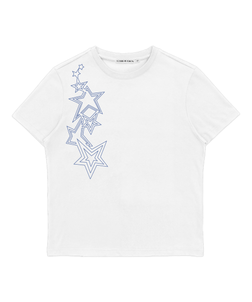 CRIGUN(クリガン)の「FANCY SEMI CROP TEE (3color)(Tシャツ/カットソー・レディース・ホワイト/ネイビー/チャコール・MEDIUM/SMALL)」の6枚目の写真