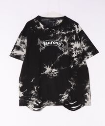 Kuromi（クロミ）の「PSYCHO☆NATION×KUROMI / サイコネーション クロミ バタフライ ラインストーン ダメージ グラフィックTシャツ / コラボTシャツ（Tシャツ/カットソー）」