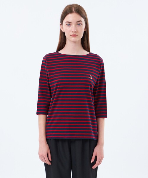 MACKINTOSH PHILOSOPHY(マッキントッシュ フィロソフィー)の「バッキンガムベア ワッペンボーダーロンT(Tシャツ/カットソー・レディース・レッド系その他2/ライトブルー/ネイビー/カーキ・38)」の17枚目の写真