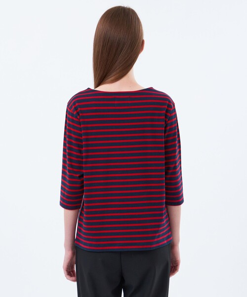 MACKINTOSH PHILOSOPHY(マッキントッシュ フィロソフィー)の「バッキンガムベア ワッペンボーダーロンT(Tシャツ/カットソー・レディース・レッド系その他2/ライトブルー/ネイビー/カーキ・38)」の8枚目の写真