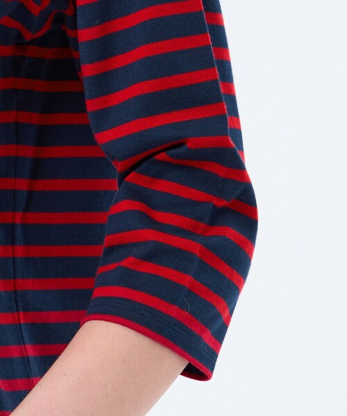MACKINTOSH PHILOSOPHY(マッキントッシュ フィロソフィー)の「バッキンガムベア ワッペンボーダーロンT(Tシャツ/カットソー・レディース・レッド系その他2/ライトブルー/ネイビー/カーキ・38)」の9枚目の写真