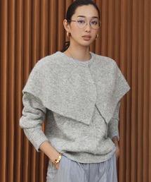 【2026AW】【M~Lサイズ展開】ビッグカラーニットプルオーバー