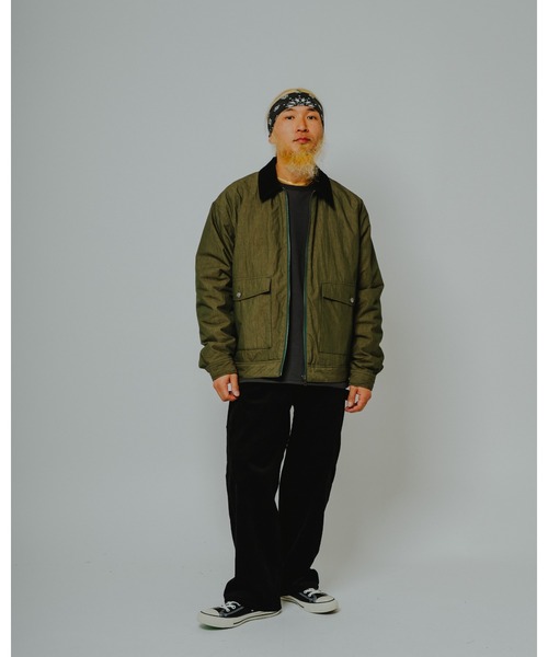 BIG MIKE（ビッグマイク）の「BIG MIKE ビッグマイク /26秋冬新作 ピグメント コットンナイロン 裏キルティング ジップブルゾン //// 102646650（ブルゾン・メンズ・ベージュ/ブラック/オリーブ・MEDIUM/X-LARGE/LARGE）」の12枚目の写真
