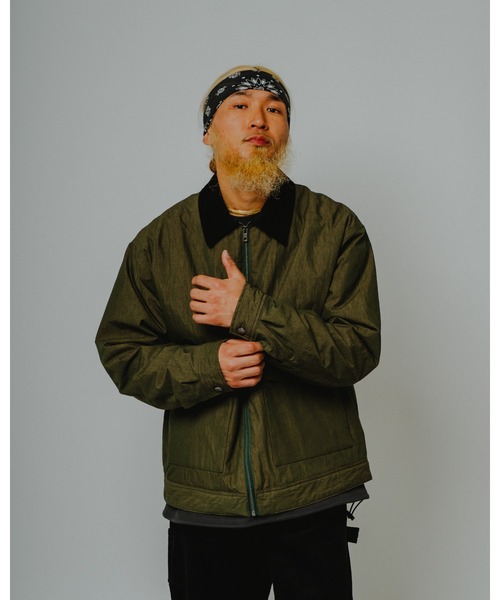 BIG MIKE（ビッグマイク）の「BIG MIKE ビッグマイク /26秋冬新作 ピグメント コットンナイロン 裏キルティング ジップブルゾン //// 102646650（ブルゾン・メンズ・ベージュ/ブラック/オリーブ・MEDIUM/X-LARGE/LARGE）」の13枚目の写真