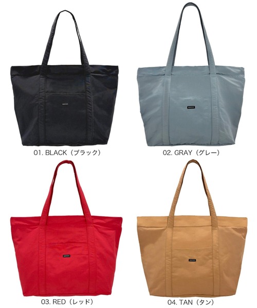 ROOTOTE（ルートート）の「ルートート / トートバッグ 大容量 撥水 軽量 1泊 旅行 キャリーオン 通勤 SC.グランデ.ジップ-B（トートバッグ・レディース・ブラック/グレー/レッド/タン・FREE）」の6枚目の写真
