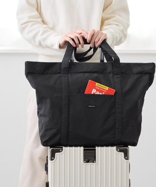 ROOTOTE（ルートート）の「ルートート / トートバッグ 大容量 撥水 軽量 1泊 旅行 キャリーオン 通勤 SC.グランデ.ジップ-B（トートバッグ・レディース・ブラック/グレー/レッド/タン・FREE）」の12枚目の写真
