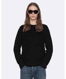 KIT ACID-WASHED COTTON CREW-NECK JUMPER | KIT アシッドウォッシュ コットン クルーネック ニット・セーター