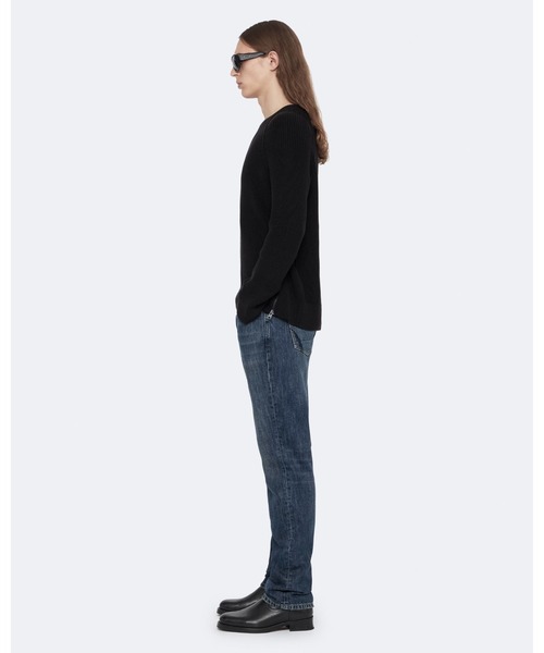 ALLSAINTS（オールセインツ）の「KIT ACID-WASHED COTTON CREW-NECK JUMPER | KIT アシッドウォッシュ コットン クルーネック ニット・セーター（ニット/セーター・メンズ・ブラック・S/M/L/XS）」の3枚目の写真