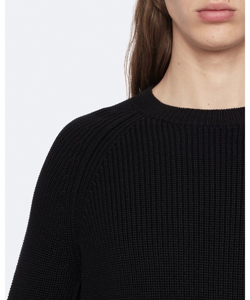 ALLSAINTS（オールセインツ）の「KIT ACID-WASHED COTTON CREW-NECK JUMPER | KIT アシッドウォッシュ コットン クルーネック ニット・セーター（ニット/セーター・メンズ・ブラック・S/M/L/XS）」の6枚目の写真