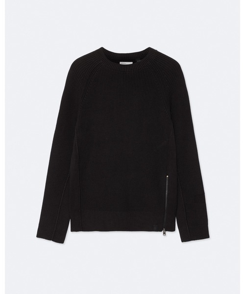 ALLSAINTS（オールセインツ）の「KIT ACID-WASHED COTTON CREW-NECK JUMPER | KIT アシッドウォッシュ コットン クルーネック ニット・セーター（ニット/セーター・メンズ・ブラック・S/M/L/XS）」の8枚目の写真