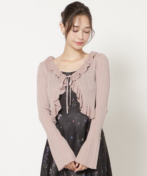WILLSELECTION(ウィルセレクション)の「フリルニットカーディガン(カーディガン/ボレロ・レディース・ブラック/ピンク/ブラウン・FREE)」の8枚目の写真