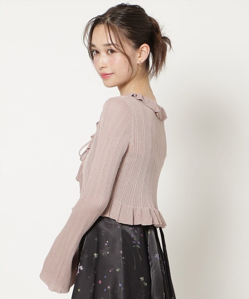WILLSELECTION(ウィルセレクション)の「フリルニットカーディガン(カーディガン/ボレロ・レディース・ブラック/ピンク/ブラウン・FREE)」の9枚目の写真