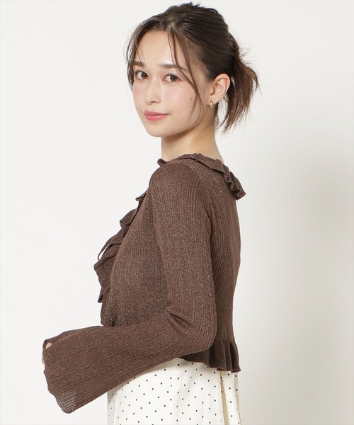 WILLSELECTION(ウィルセレクション)の「フリルニットカーディガン(カーディガン/ボレロ・レディース・ブラック/ピンク/ブラウン・FREE)」の14枚目の写真