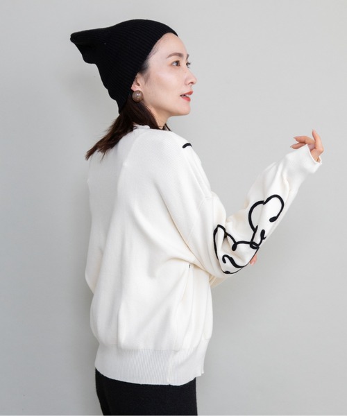 lodie(ロディ)の「アートモチーフ ハイネックニット(ニット/セーター・レディース・チャコールグレー/オフホワイト/ブラック・FREE)」の20枚目の写真