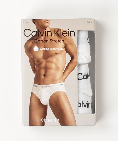 Calvin Klein(カルバン・クライン)の「Calvin Klein カルバンクライン 【3枚セット】Cotton Stretch メンズ ブリーフ(ブリーフ・メンズ・ホワイト・SMALL)」の1枚目の写真