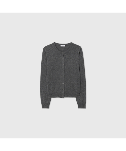 LOOKAST(ルックキャスト)の「カシミヤ ESSENTIALS ラウンドネックカーディガン / CASHMERE ESSENTIAL ROUND NECK CARDIGAN_5colors(カーディガン/ボレロ・レディース・チャコールグレー/ブラック/アイボリー/ミント/ラベンダー・SMALL/MEDIUM)」の3枚目の写真