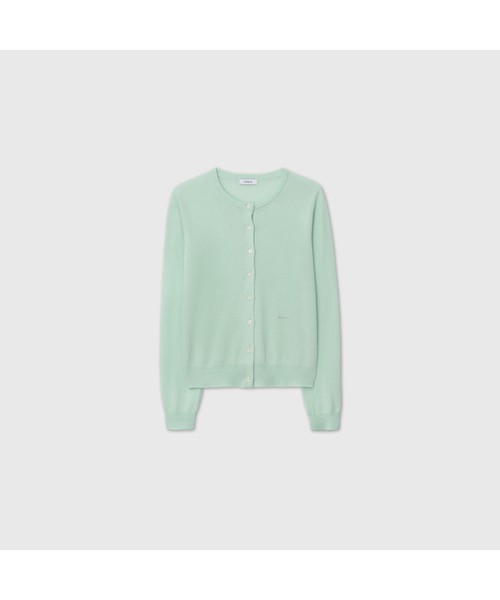 LOOKAST(ルックキャスト)の「カシミヤ ESSENTIALS ラウンドネックカーディガン / CASHMERE ESSENTIAL ROUND NECK CARDIGAN_5colors(カーディガン/ボレロ・レディース・チャコールグレー/ブラック/アイボリー/ミント/ラベンダー・SMALL/MEDIUM)」の4枚目の写真