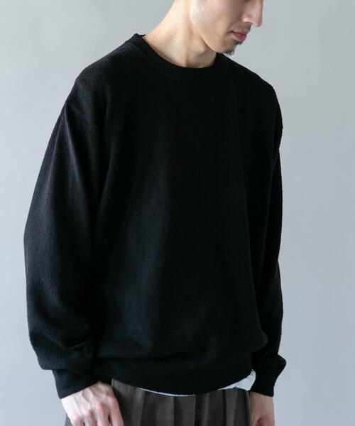 URBAN RESEARCH DOORS(アーバンリサーチドアーズ)の「ミニブークレ クルーネックニット(ニット/セーター・メンズ・ブラック/ブラウン/ブルー・MEDIUM/LARGE)」の8枚目の写真