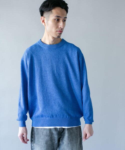 URBAN RESEARCH DOORS(アーバンリサーチドアーズ)の「ミニブークレ クルーネックニット(ニット/セーター・メンズ・ブラック/ブラウン/ブルー・MEDIUM/LARGE)」の17枚目の写真