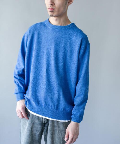 URBAN RESEARCH DOORS(アーバンリサーチドアーズ)の「ミニブークレ クルーネックニット(ニット/セーター・メンズ・ブラック/ブラウン/ブルー・MEDIUM/LARGE)」の19枚目の写真
