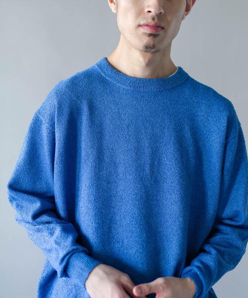 URBAN RESEARCH DOORS(アーバンリサーチドアーズ)の「ミニブークレ クルーネックニット(ニット/セーター・メンズ・ブラック/ブラウン/ブルー・MEDIUM/LARGE)」の20枚目の写真