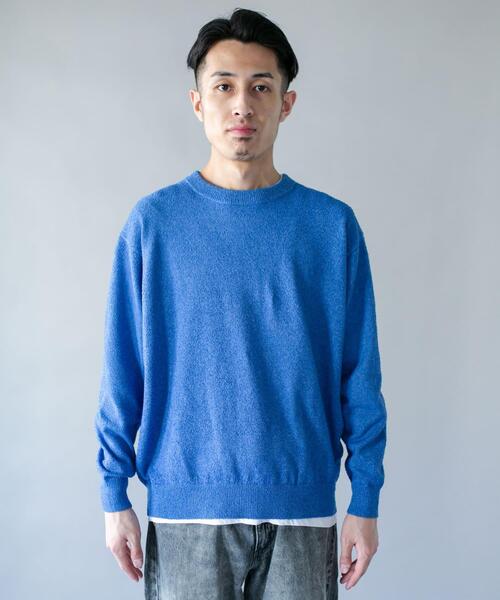 URBAN RESEARCH DOORS(アーバンリサーチドアーズ)の「ミニブークレ クルーネックニット(ニット/セーター・メンズ・ブラック/ブラウン/ブルー・MEDIUM/LARGE)」の22枚目の写真